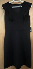 NWT Simply Vera Wang black party or casual cap ruffle sleeve dress size small