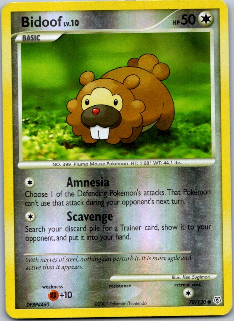 Bidoof Common Diamond and Pearl 70/130 NM