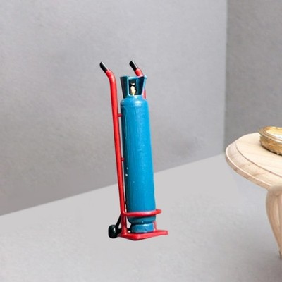 1/64 Gas Bottle with Transporter Model Simulation Photo Props Micro Garage Scene