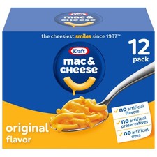 Kraft Blue Box Original Flavor Mac and Cheese Dinner - 12ct/87oz