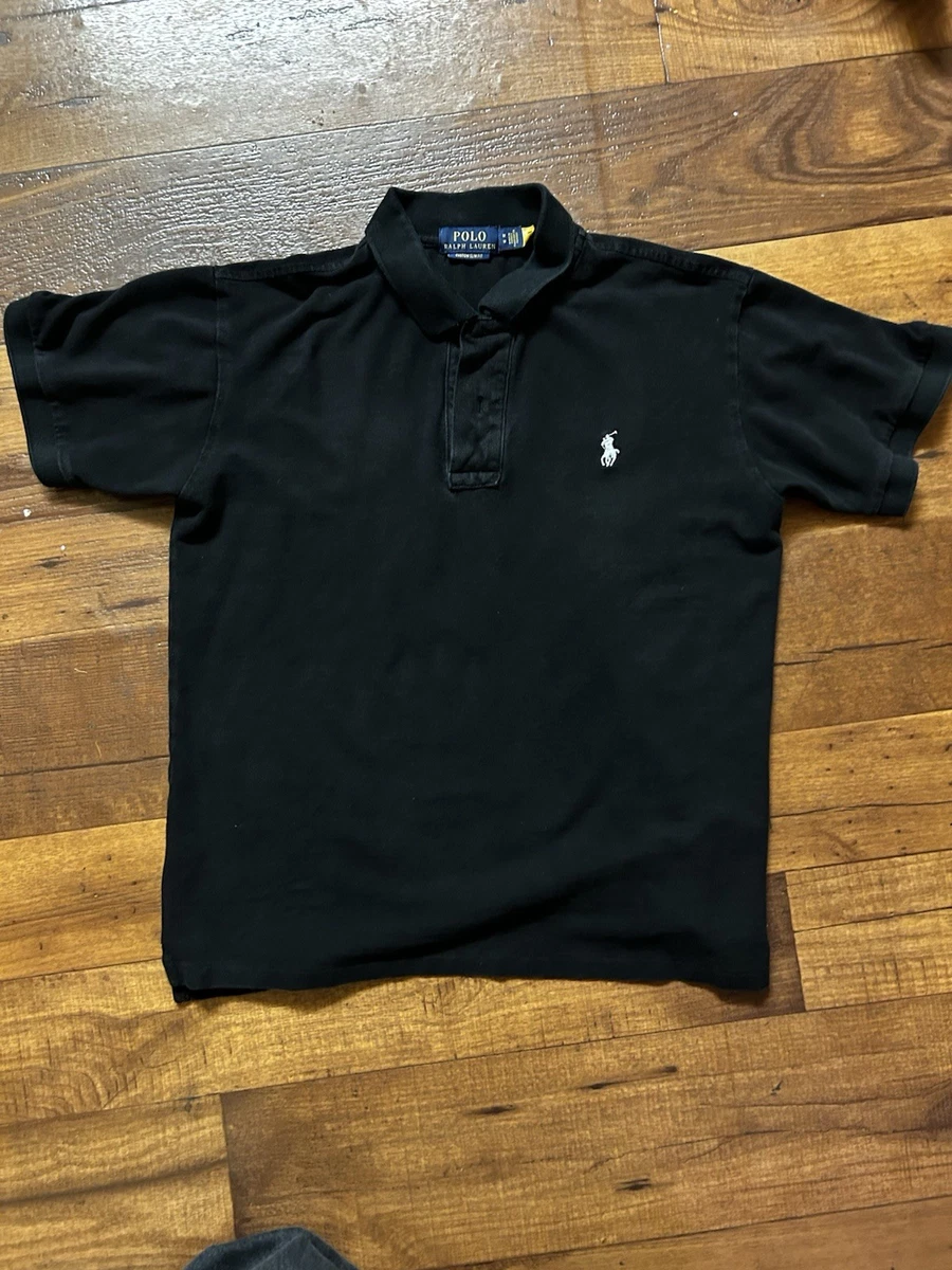 Polo Ralph Lauren ポロシャツ M BLACK POLO RALPH LAUREN (ポロラルフローレン) メンズ ポロシャツ 半袖 胸