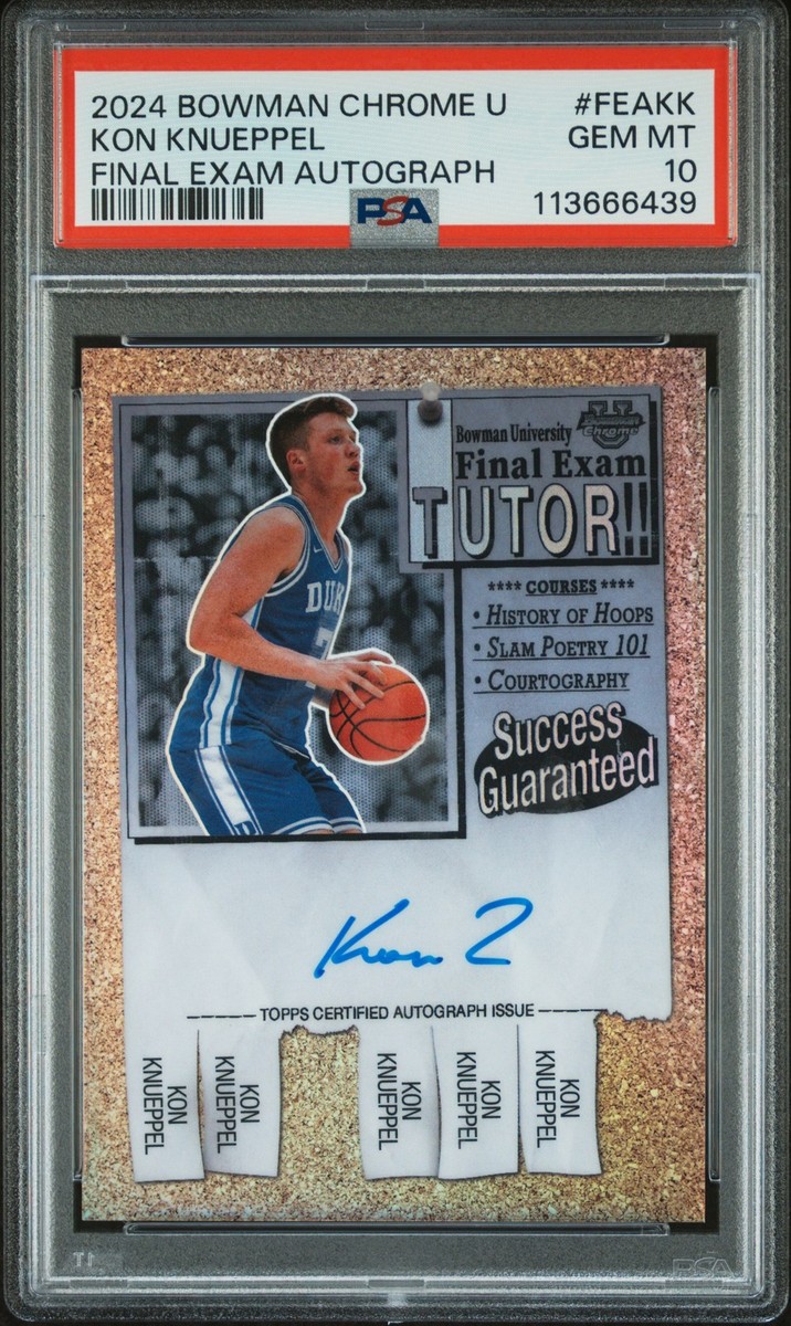 2024-25 Bowman University Chrome - Final Exam Autographs Kon 