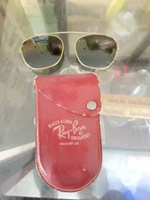 Vintage Ray Ban G-15 Clip On Sunglasses With Case Bausch & Lomb Made In USA