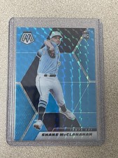 2021 Panini Mosaic #223 - Shane McClanahan (RC) - Blue Fluorescent Prizm /15