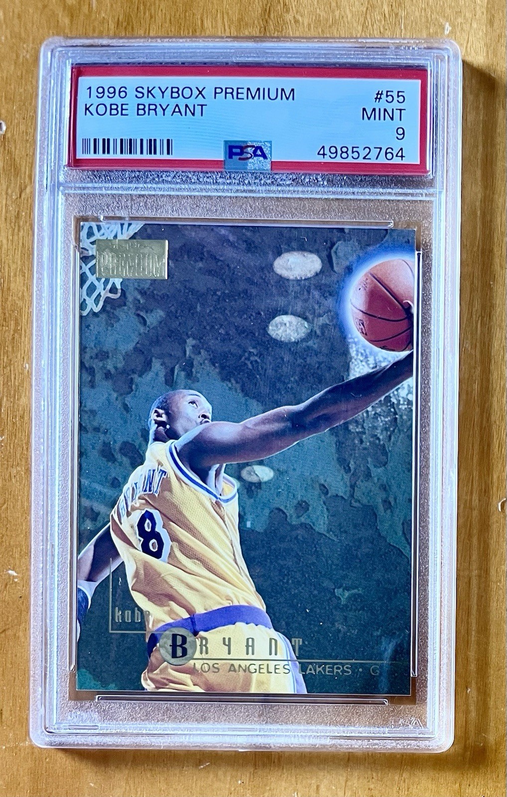 1996-97 SKYBOX PREMIUM KOBE BRYANT RC ROOKIE CARD PSA 9 MINT #55