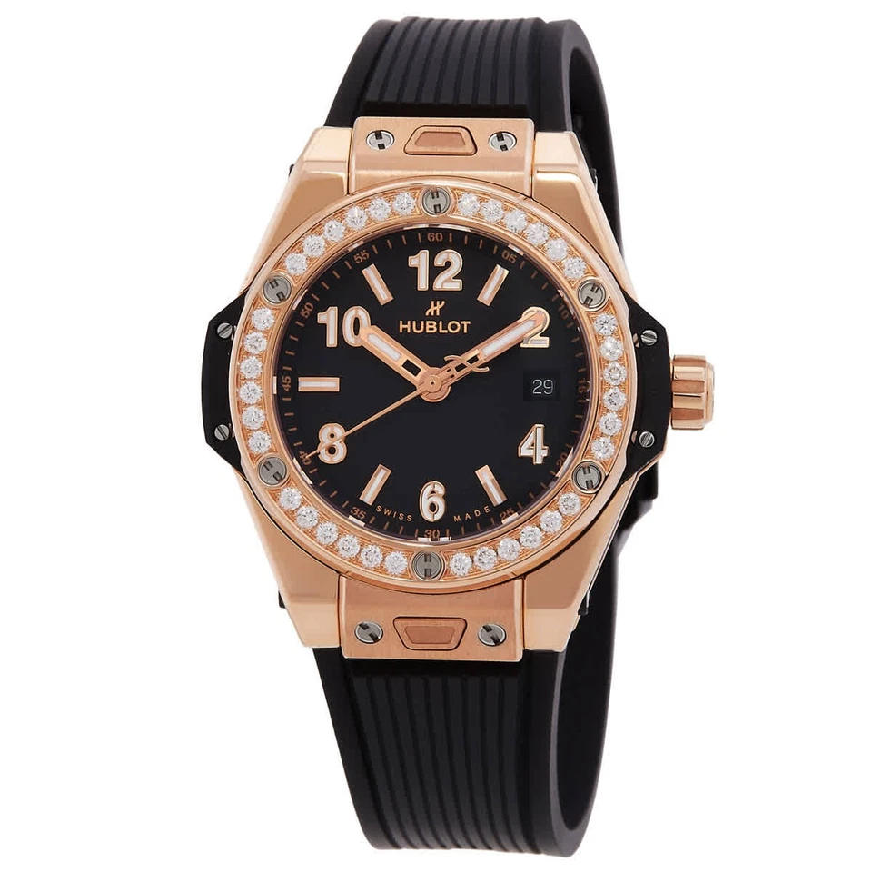 Reloj Hublot Big Bang Automático Diamante Esfera Negra Damas 485.OX.1180.RX.1204