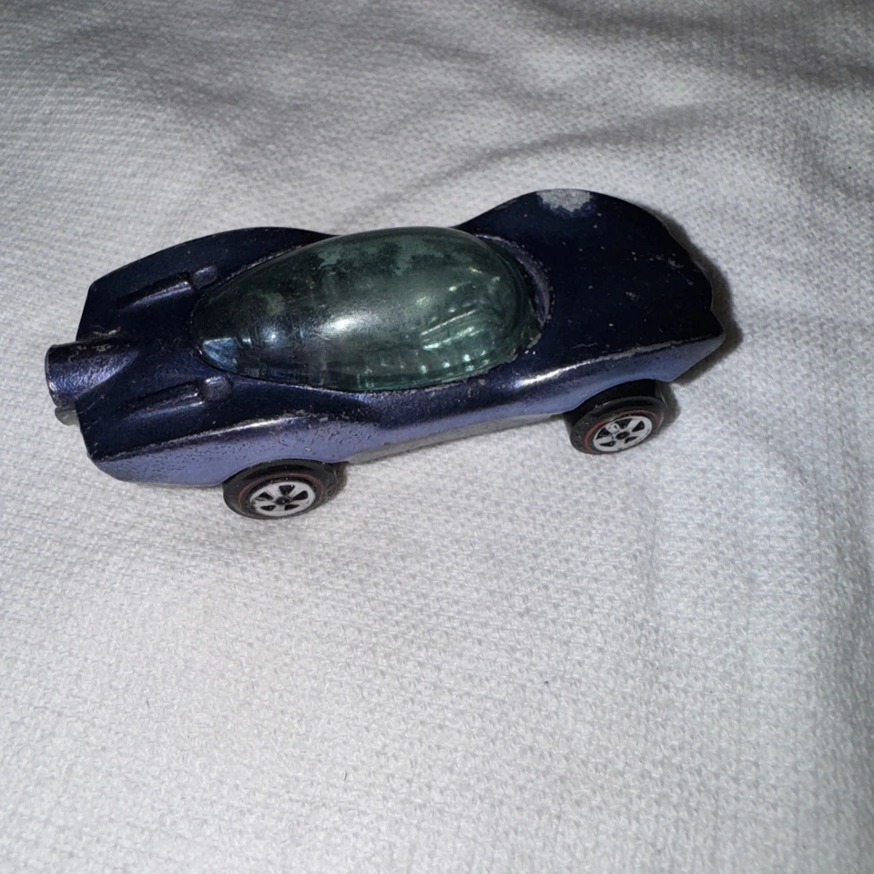 Vtg 1969 Redline Johnny Lightning Custom Turbine Topper USA Blue Die-cast - Image 4 of 4