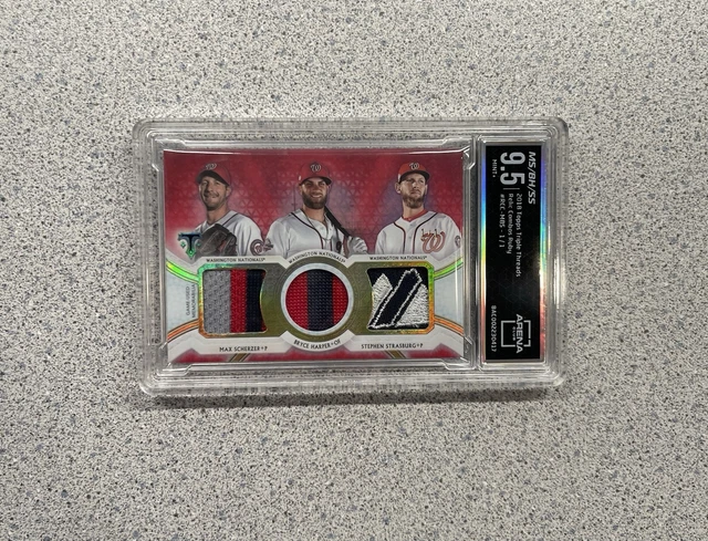 2018 Topps Triple Threads Max Scherzer Bryce Harper Stephen Strasburg Ruby 1/1