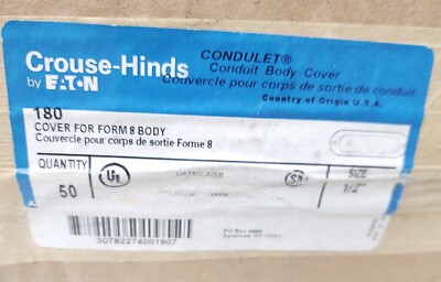 Crouse-Hinds 380 Form 8 Blank Cover 1 In Hub For Use With Condulet Rigid Conduit Bodies Crouse-Hinds 380 Form 8 Blank Cover 1 In Hub For Use With Condulet Rigid Conduit Bodies