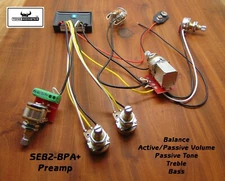 TONE MONSTER SEB2-BPA+ Bass Guitar Preamp Active Passive Volume & Tone 5 Pots
