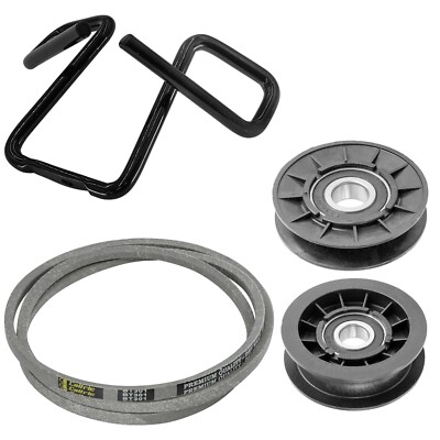 Belt w/ Guide & Pulley for John Deere 107S D110 D130 X126 E110 E120 E130 100