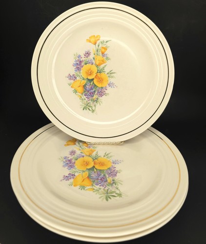 C1940 LOT Universal Cambridge Upico Buttercup Lavender Dinner Plate Replacement - Picture 2 of 12