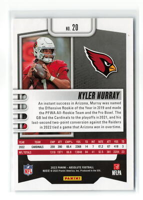 KYLER MURRAY #20 2023 PANINI ABSOLUTE CARDINALS BLUE | eBay