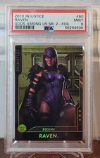 PSA 9 ~ 2019 Raw Thrills DC Injustice #80 RAVEN FOIL Dave & Buster's Card