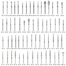100pcs SANDENT Dental Diamond Burs For High Speed Handpiece Friction Grip 1.6mm