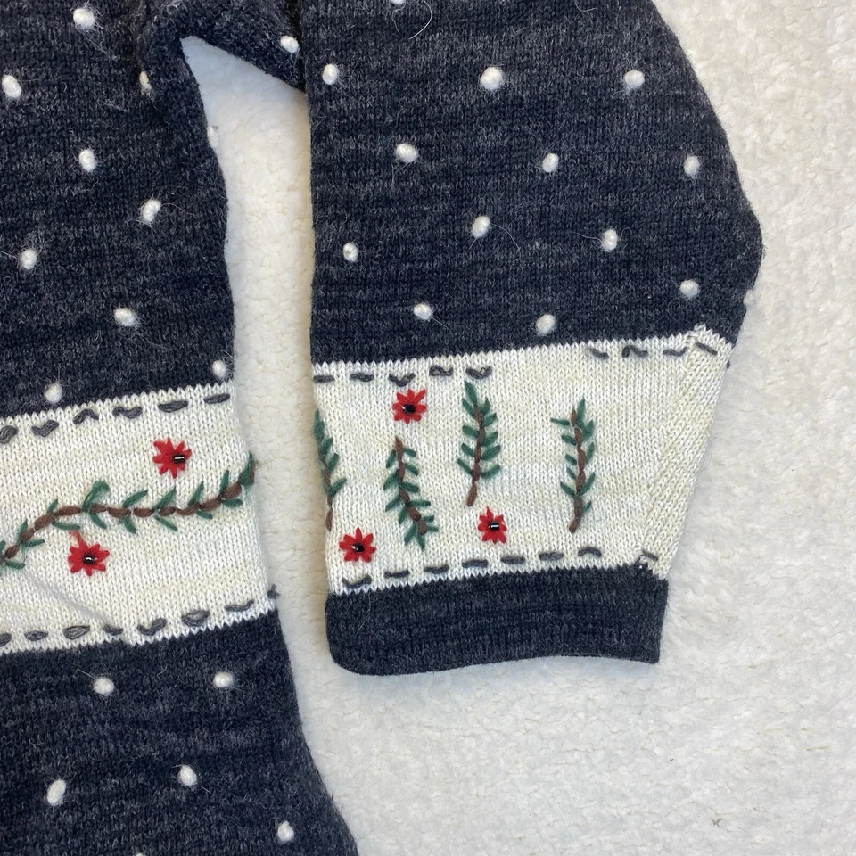 Design Options by Phillip & Jane Gordon Cardigan Christmas Frosty Womens XL Blue - Image 4 of 4