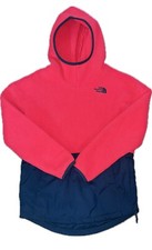 Girls The Northface Pullover Hoodie Pink And Navy Size 10/12