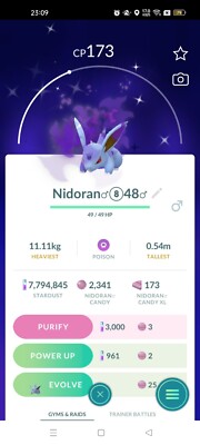 Pokémon Shiny Shadow Male Nidoran GO