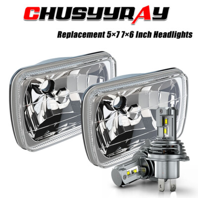 5x7 7x6Inch LED Headlights Pair For International IHC 5900i 7400 9200 9900 9400i