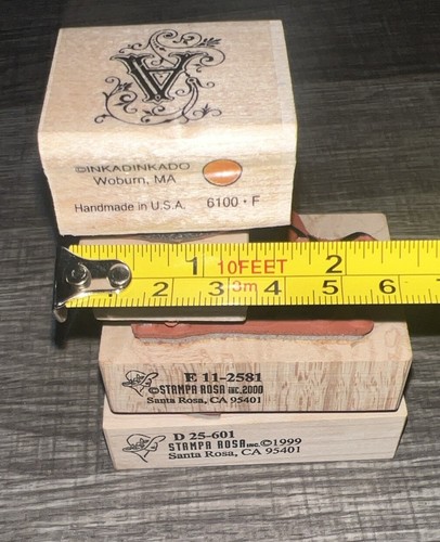 Lot (4) A Happy Fathers Day Heart Hammer Wooden Rubber Stamps Made In USA - Picture 7 of 10