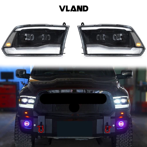 1Paar LED Scheinwerfer für 2009-2018 Dodge RAM 1500 2500 3500 mit Startanimation - Bild 1 von 15