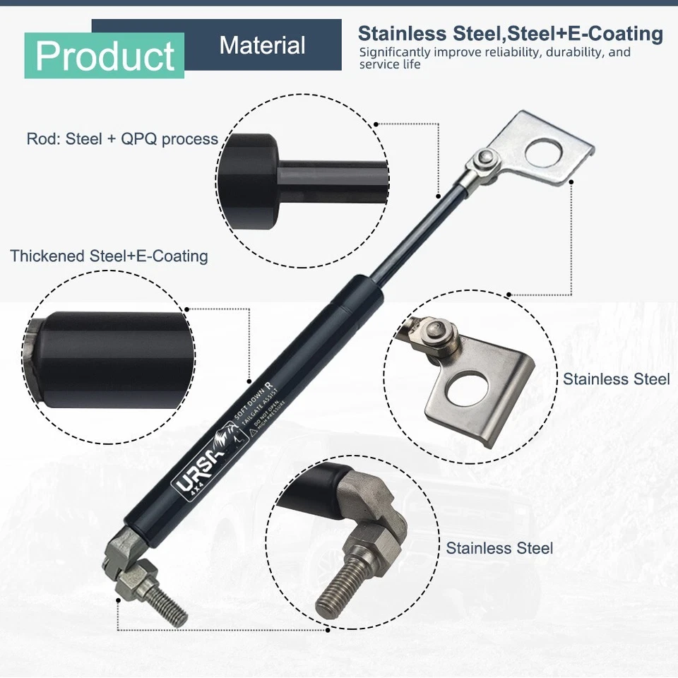 Easy Up & Slow Down Tailgate Assist Struts Kit for Toyota Hilux N80 2016 - ON - image 4 of 4