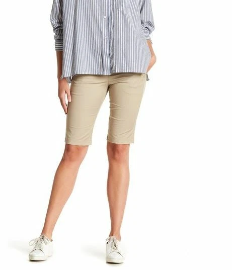 Bermudas para mujer Vince caqui con hebilla lateral 0