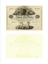 Dwa guldeny, 2 guldeny, główna kasa królewskiego państwa, 1849, reprodukcja