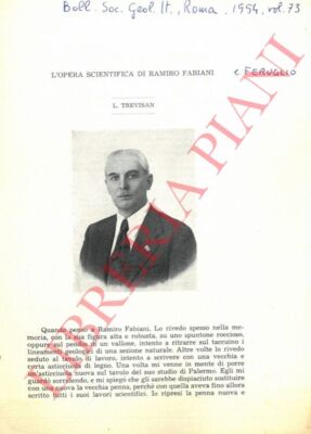 TREVISAN L. - GORTANI Michele - L'opera scientifica di Ramiro Fabiani. L'opera