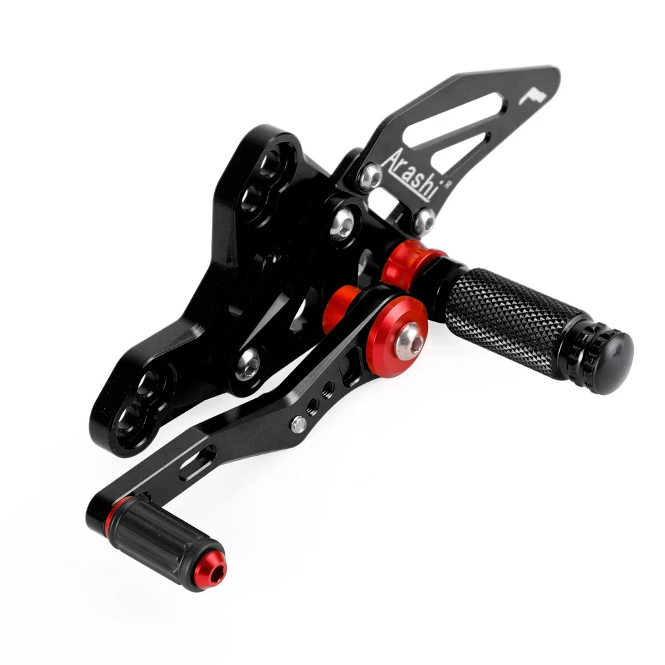 PEDANE ARRETRATE REGOLABILI ERGAL NERO PER HONDA CB650R CBR650F 19-23 L3 - Immagine 4 di 4