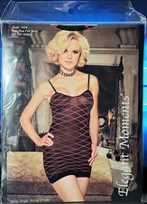 Elegant Moments Style 1424 Black/Red Slip Style Mini Dress OSFM 90-160lb.