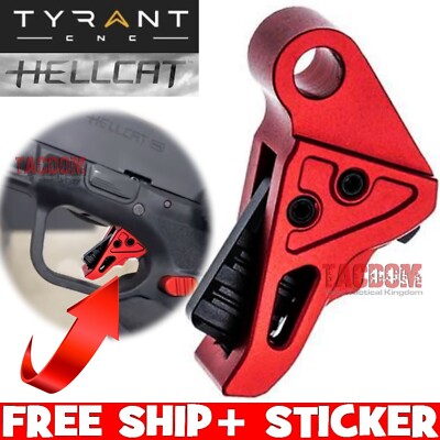 Tyrant Designs I.T.T.S ALL RED BLACK Trigger Shoe for Springfield HELLCAT PRO
