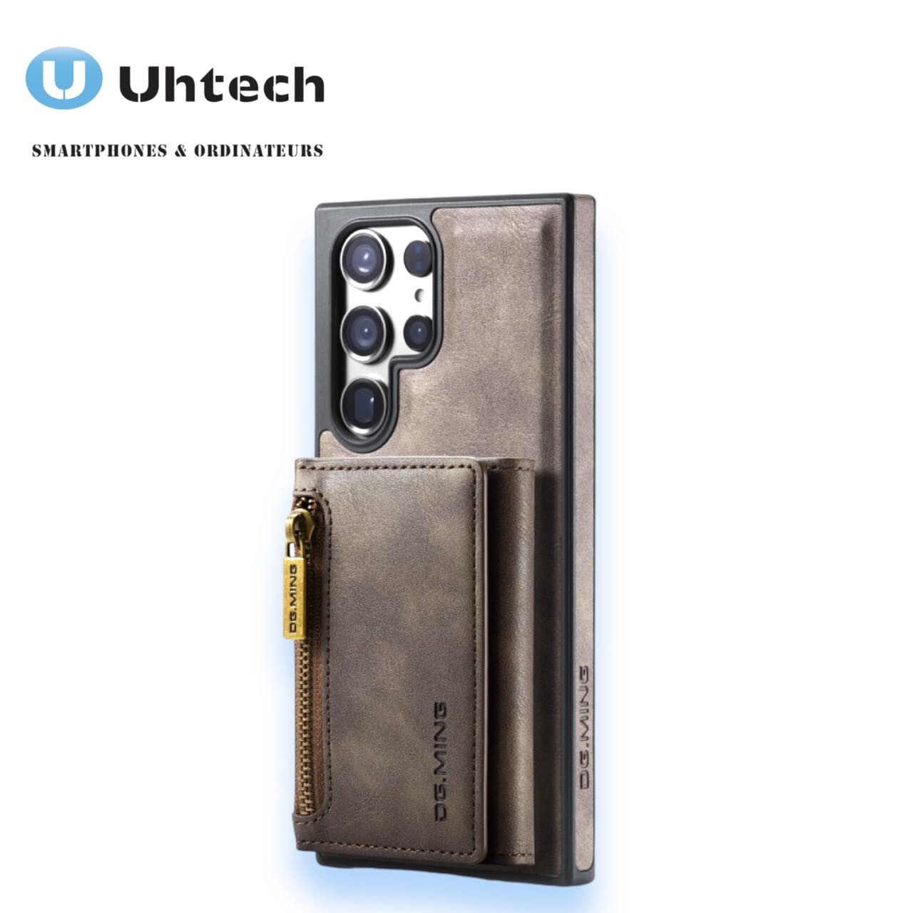 Coque Samsung S24 antichoc avec porte-carte détachable sans fil Qi