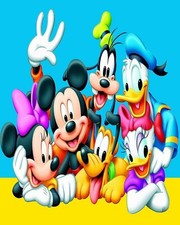 Mickey minnie Mouse Goofy Art Print wall hanging "8x10"decor nursery kid picture