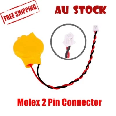 CR2032 Laptop CMOS BIOS Battery 3V Molex Connector MOTHERBOARD - image 1 of 2