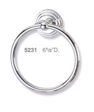 GATCO Marina Towel Ring Brass With a Polished Chrome Finish 6 1/2" Ring  5231