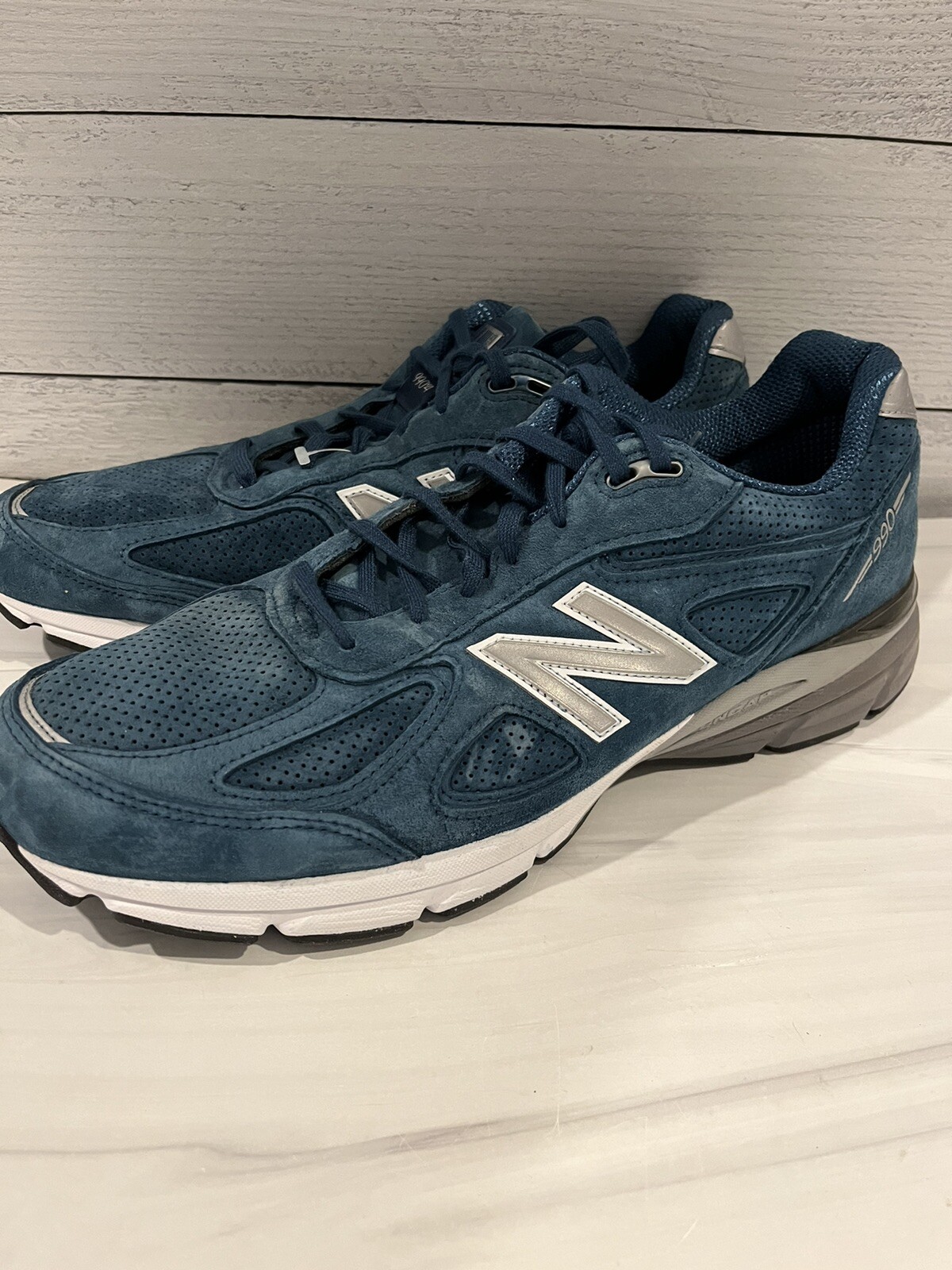 New Balance Mens 990v4 Made In USA M990NS4 Aqua Blue Running Shoes Size 15  D | eBay