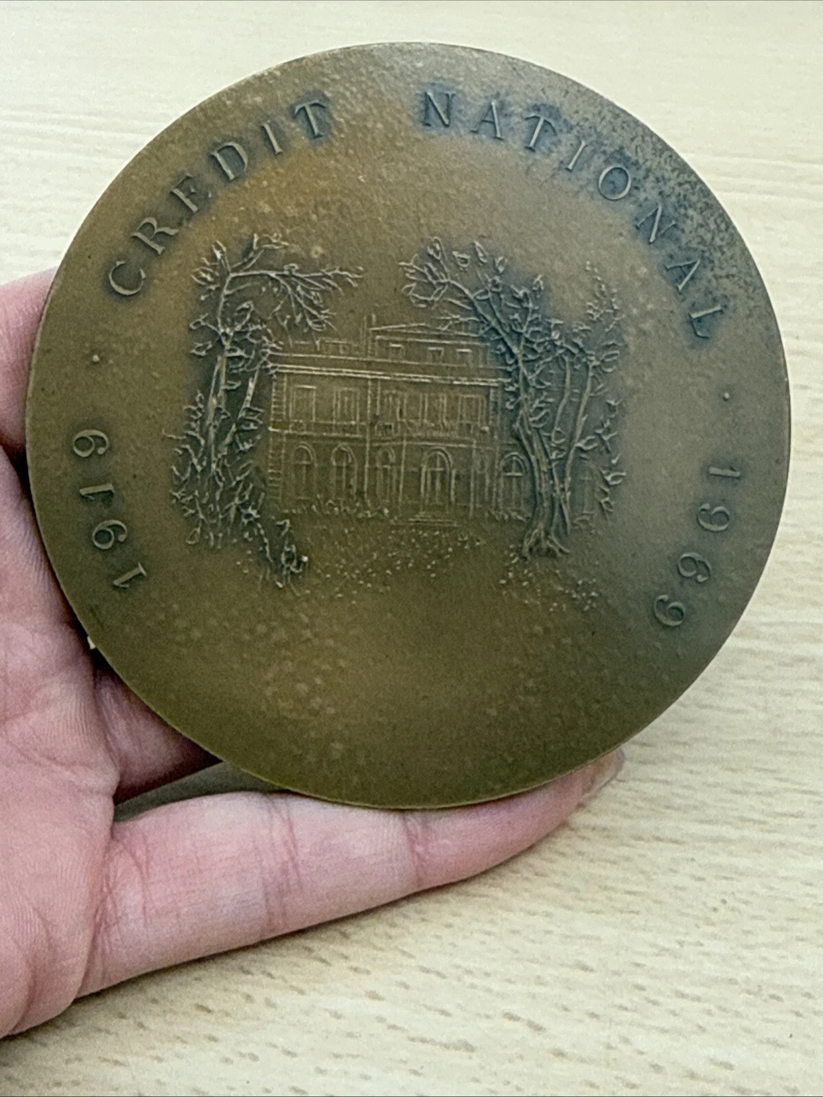 Médaille Crédit Nationale 1919 1969 En Bronze