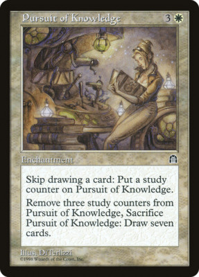 Pursuit of Knowledge X (1) Stronghold MTG - EX/NM - R10 - 4RCards