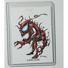 Marvel Carnage One-of-a-Kind Marvel Art Sketch Car d By Robert A. Kraus RAK