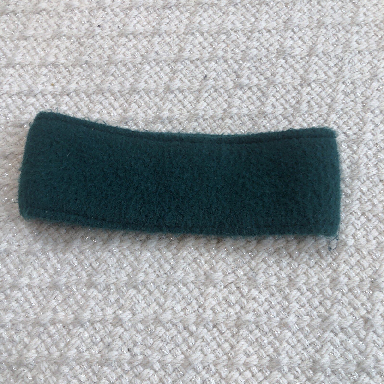 Vintage Soft green Fleece Turtle Fur Made USA Headband solid winter warm