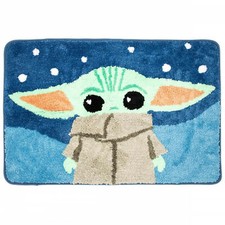 Star Wars the Mandalorian Grogu Tufted Bath Rug Blue