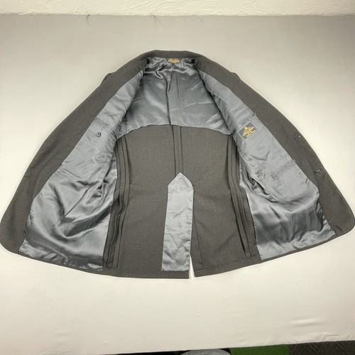 BROOKS BROTHERS Blazer de lana dorada para hombre 42R Gris carbón Traje Chaqueta de 3 botones - Imagen 10 de 19