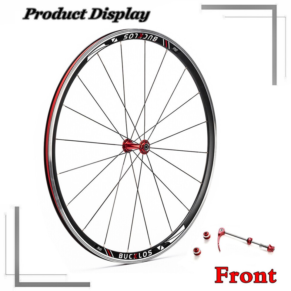 Road Bike Wheels 700C QR V brake Aluminum Alloy Clincher Wheelset Front ...
