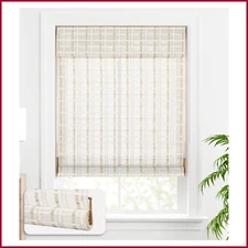 26''W x 72''H Cordless Bamboo Blinds Roll Up Shades Windows Light Filtering  New