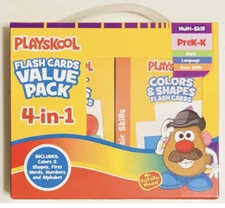 Playskool Flash Cards Value Pack 4 Pc Alphabet/First Words/Shapes,Colors/Numbers
