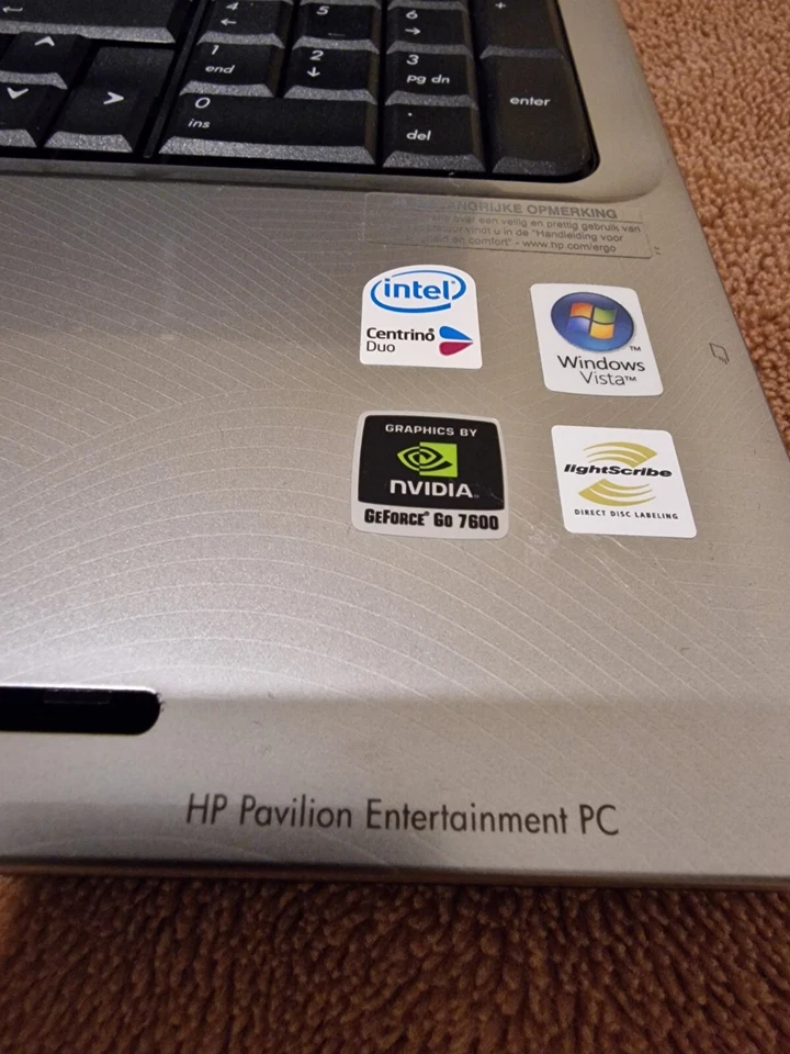 HP Pavillion DV9000 Laptop 17" Dv9202ea, Nvidia ,centrino Sticker Untested - Image 4 of 4