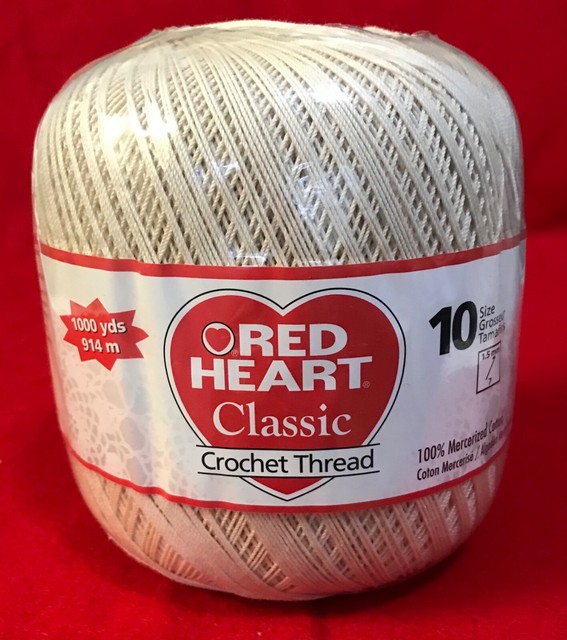 Red Heart Classic Crochet Thread Size 10 Natural 1000yds 0026 for sale