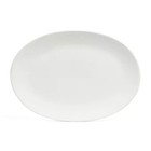 over and back Coupe Hand-Finished Stoneware Large 20" x 12" Oval Serving Platter