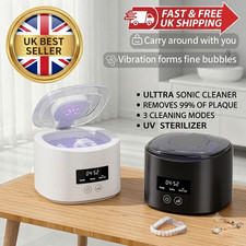 Ultrasonic Retainer Cleaner UV Denture Aligner Mouth Guard Cleaning Machine UK